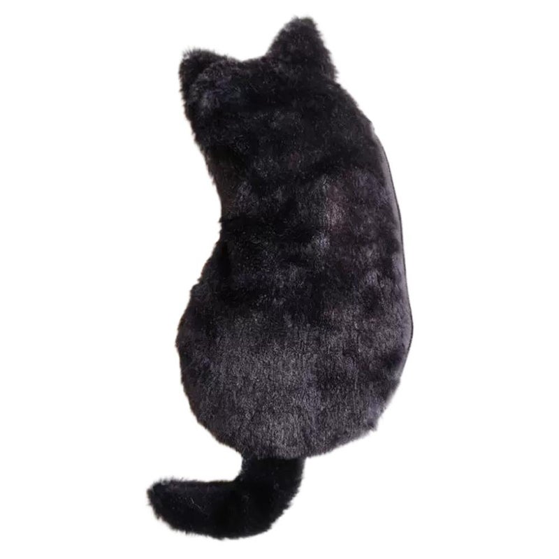 New Japanese style cat plush pencil case, large capacity, cute and high-value storage bag for students, soft touch.